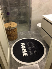 HOME SİYAH - Kaymaz Deri Taban Makinede Yıkanabilir Salon Oturma Odası Mutfak Halısı