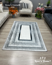 HİLL - Kaymaz Deri Taban Makinede Yıkanabilir Salon Oturma Odası Mutfak Halısı