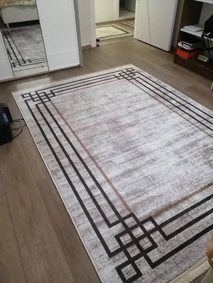 BELEN VİZON - Kaymaz Deri Taban Makinede Yıkanabilir Salon Oturma Odası Mutfak Halısı