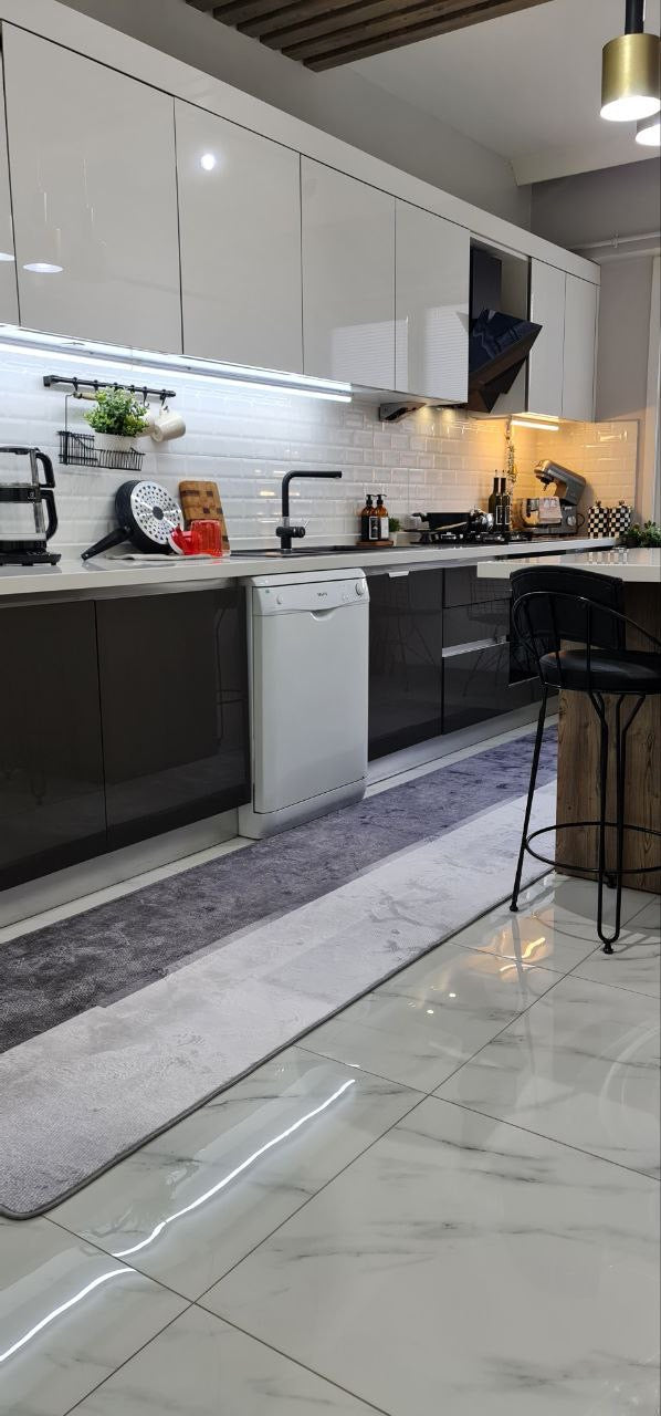 SİNDA-1 - Kaymaz Deri Taban Makinede Yıkanabilir Salon Oturma Odası Mutfak Halısı