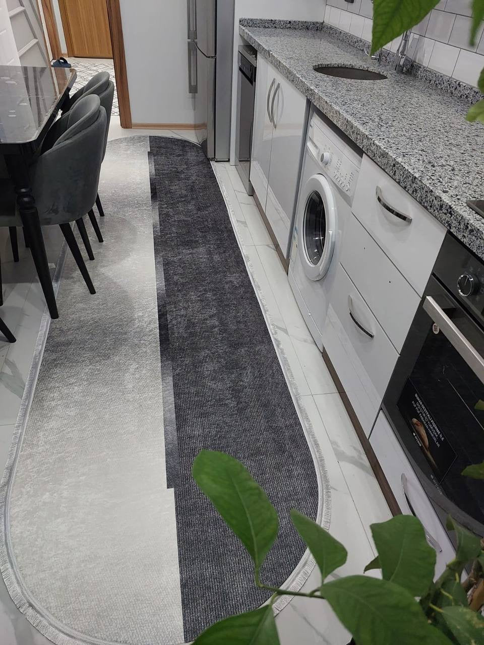 SİNDA-1 - Kaymaz Deri Taban Makinede Yıkanabilir Salon Oturma Odası Mutfak Halısı