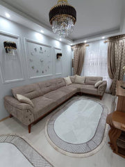 REDYA SOFT VİZON - Kaymaz Deri Taban Makinede Yıkanabilir Salon Oturma Odası Mutfak Halısı