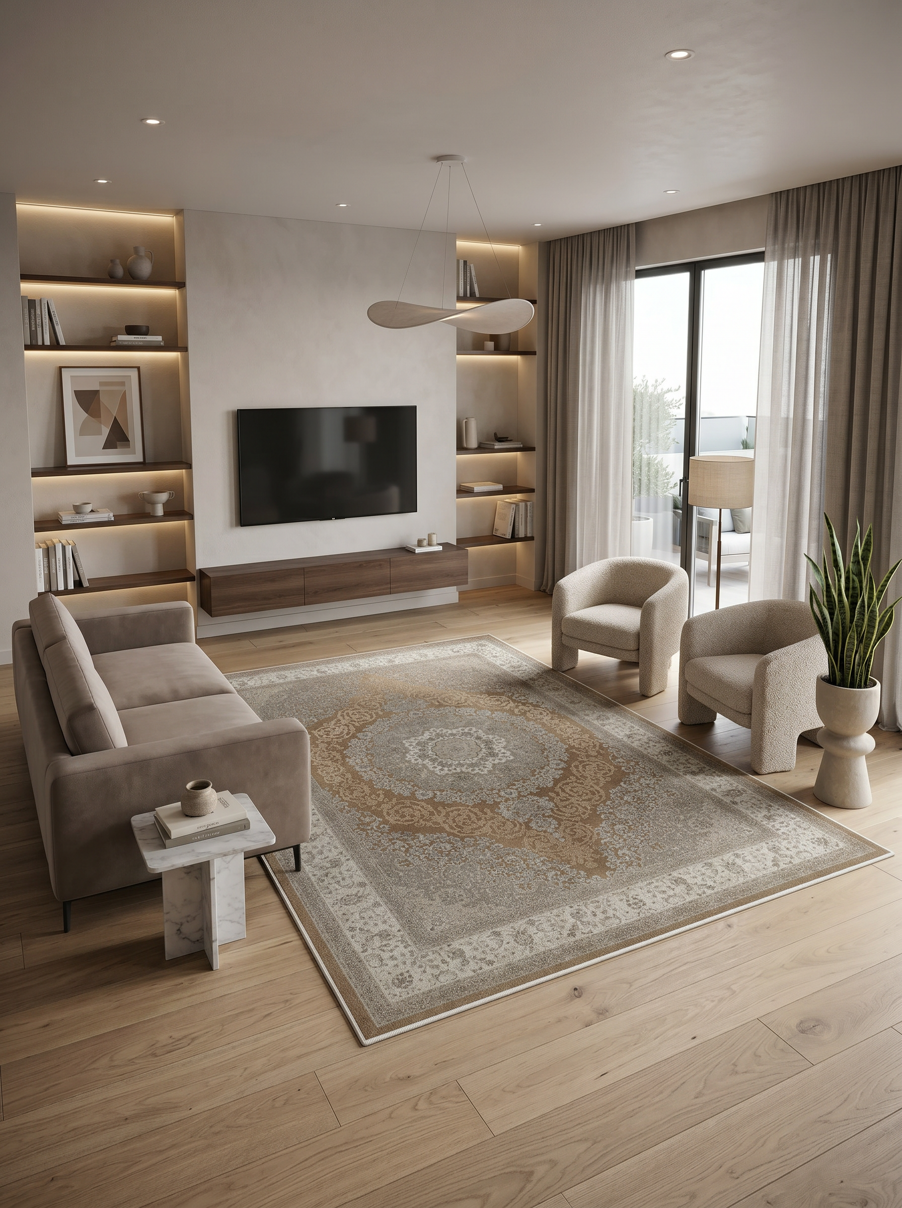 yıkanabilir kaymaz taban şönil dokuma halı 100x200 kahverengi; gri