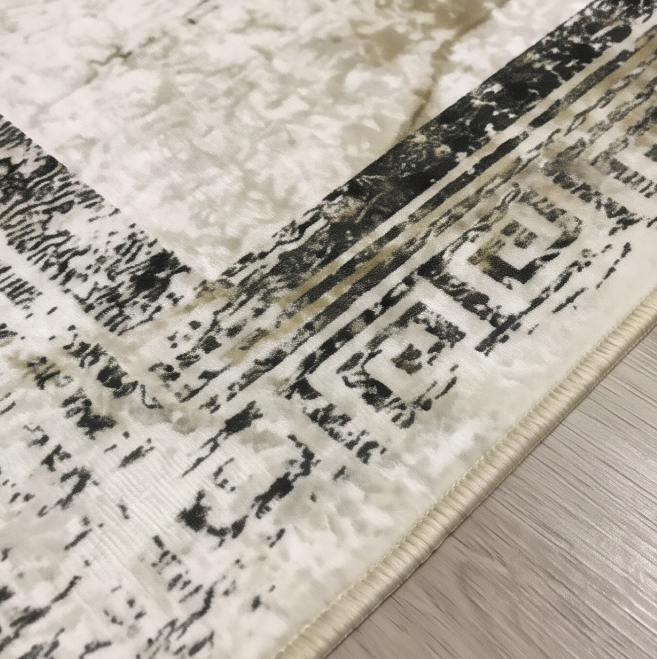 CHAİN MARBLE GOLD - Kaymaz Deri Taban Makinede Yıkanabilir Salon Oturma Odası Mutfak Halısı