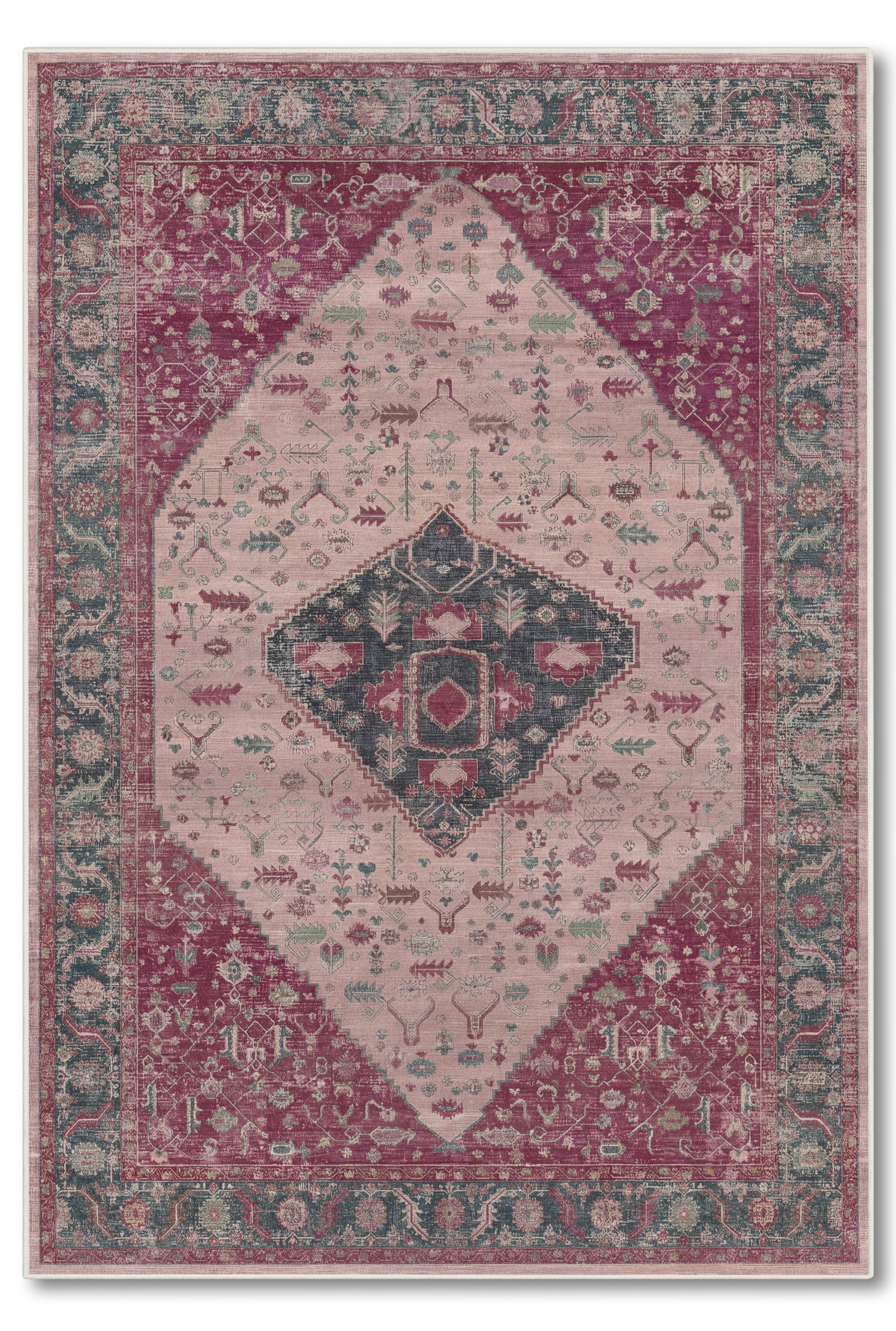 Arte VN111-3 Vintage Klasik Desenli Renkli Dekoratif Salon Mutfak Koridor Halısı